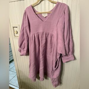 Pomander Place Millie Mini Lavender Gauze Cotton Large Dress